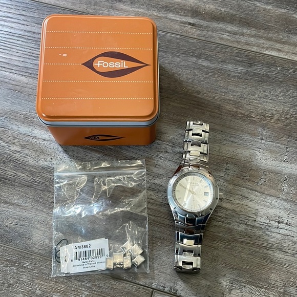 Fossil Stainless Steel Men’s Silver Watch - Picture 1 of 7